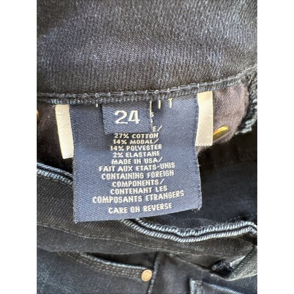 Fidelity Jeans Women's Size 24 Dark Blue Gwen High Rise Skinny Stretch inseam 24 - Picture 8 of 10